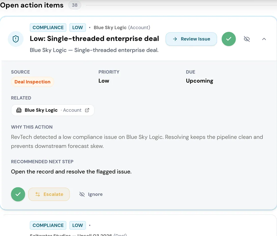 A correction prepared by RevTech, with the reasoning behind it.